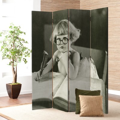 Κοριτσάκι που διαβάζει, Άνθρωποι, Παραβάν, 80 x 180 εκ. [Δίφυλλο]