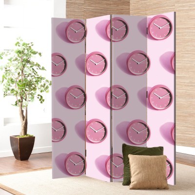 Ροζ Ξυπνητήρια, Διάφορα, Παραβάν, 80 x 180 εκ. [Δίφυλλο]