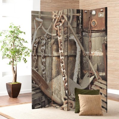 Houseart Παλιά άγκυρα και αλυσίδα, Διάφορα, Παραβάν, 160 x 180 εκ. [Τετράφυλλο]