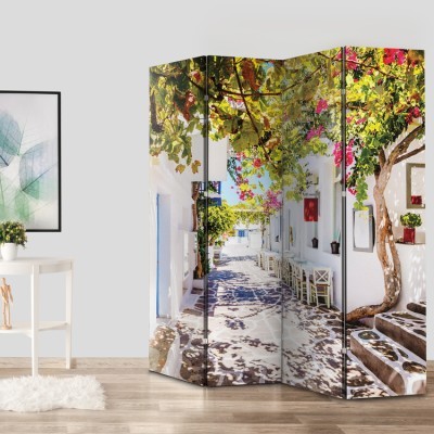 Σοκάκι στην Πάρο, Ελλάδα - Διακοπές, Παραβάν, 80 x 180 εκ. [Δίφυλλο]