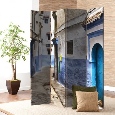 Σοκάκι στο Νησί, Ελλάδα - Διακοπές, Παραβάν, 80 x 180 εκ. [Δίφυλλο]