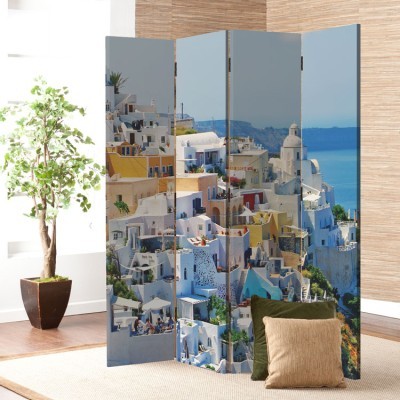 Φηρά, Σαντορίνη, Ελλάδα - Διακοπές, Παραβάν, 80 x 180 εκ. [Δίφυλλο]