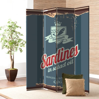 Sardines, Φαγητό & Ποτό, Παραβάν, 80 x 180 εκ. [Δίφυλλο]