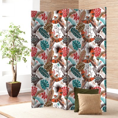 Τροπικό Μοτίβο, Φόντο, Παραβάν, 80 x 180 εκ. [Δίφυλλο]