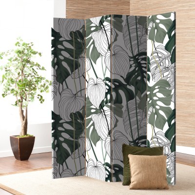 Πράσινα Φύλλα, Φόντο, Παραβάν, 80 x 180 εκ. [Δίφυλλο]