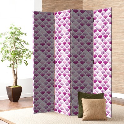 Μωβ Ρόμβοι, Φόντο, Παραβάν, 80 x 180 εκ. [Δίφυλλο]