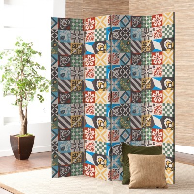 Πολύχρωμα Σχέδια, Φόντο, Παραβάν, 80 x 180 εκ. [Δίφυλλο]