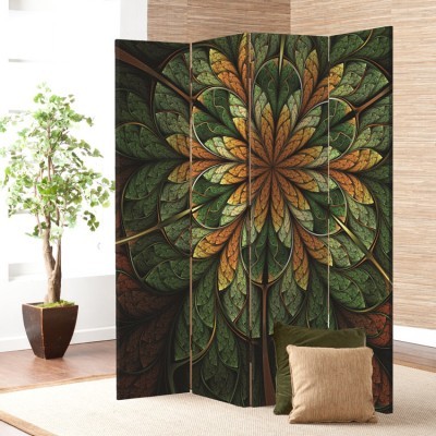 Houseart Λουλούδι, Φόντο, Παραβάν, 160 x 180 εκ. [Τετράφυλλο]