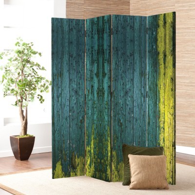 Βαμμένος παλιός ξύλινος τοίχος, Φόντο, Παραβάν, 80 x 180 εκ. [Δίφυλλο]