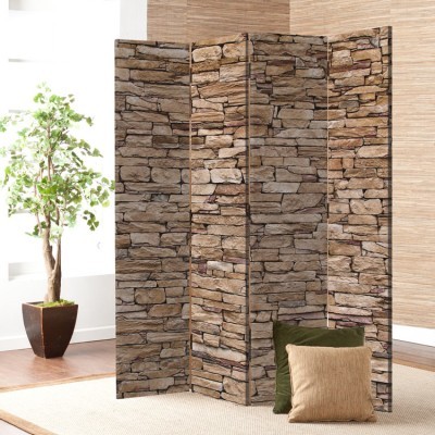 Πέτρινος τοίχος, Φόντο, Παραβάν, 80 x 180 εκ. [Δίφυλλο]