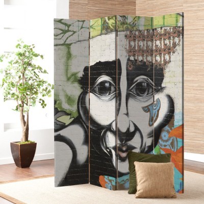 Γκράφιτι, Φόντο, Παραβάν, 80 x 180 εκ. [Δίφυλλο]