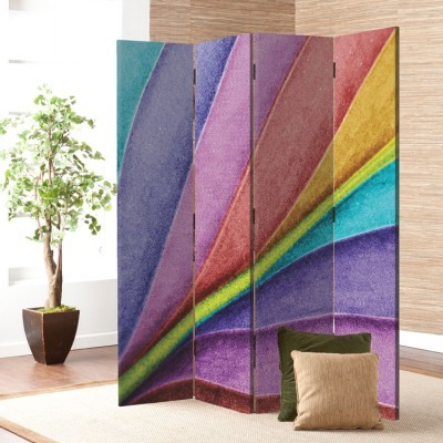 Πολύχρωμο φτερό, Φόντο, Παραβάν, 80 x 180 εκ. [Δίφυλλο]