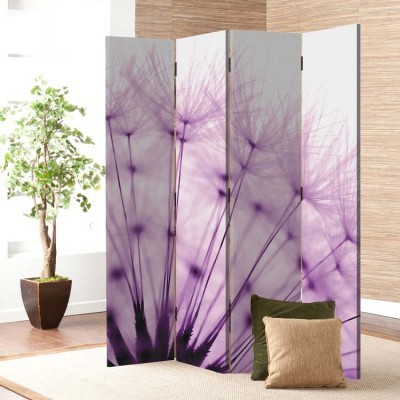 Μωβ πικραλίδα, Φόντο, Παραβάν, 80 x 180 εκ. [Δίφυλλο]