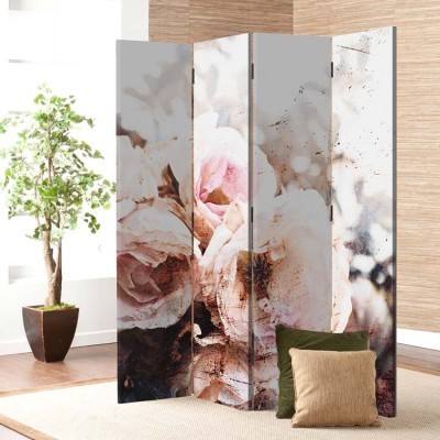 Όμορφα τριαντάφυλλα, Φόντο, Παραβάν, 80 x 180 εκ. [Δίφυλλο]