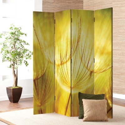 Κίτρινη πικραλίδα, Φύση, Παραβάν, 80 x 180 εκ. [Δίφυλλο]