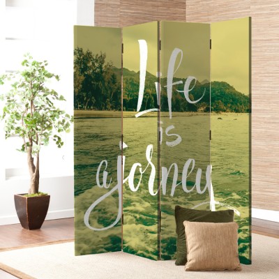 Houseart Life is a Journey, Φύση, Παραβάν, 160 x 180 εκ. [Τετράφυλλο]