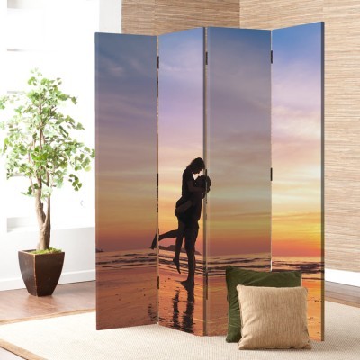 Φιλί στην παραλία, Φύση, Παραβάν, 80 x 180 εκ. [Δίφυλλο]