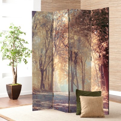 Ηλιόλουστο Φθινοπωρινό Δάσος, Φύση, Παραβάν, 80 x 180 εκ. [Δίφυλλο]