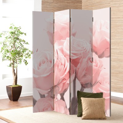 Pink Roses, Φύση, Παραβάν, 80 x 180 εκ. [Δίφυλλο]
