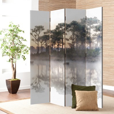 Σκιώδες Τοπίο στη Λίμνη, Φύση, Παραβάν, 80 x 180 εκ. [Δίφυλλο]