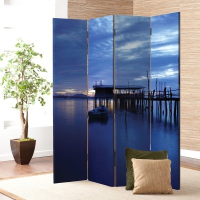 Αποβάθρα στη Θάλασσα, Φύση, Παραβάν, 80 x 180 εκ. [Δίφυλλο]