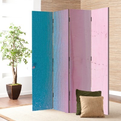 Ροζ Γαλάζια Θάλασσα, Φύση, Παραβάν, 80 x 180 εκ. [Δίφυλλο]