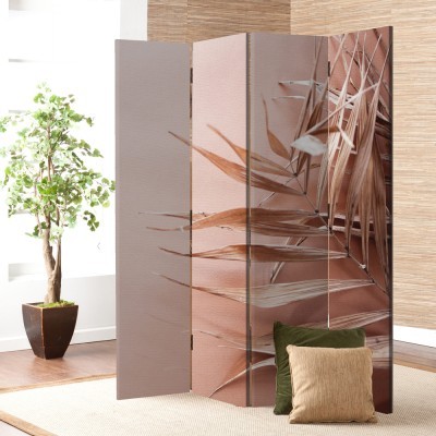 Ξερά Φύλλα σε Ροζ Ουρανό, Φύση, Παραβάν, 80 x 180 εκ. [Δίφυλλο]