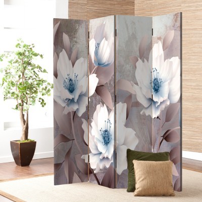 Γαλανόλευκο Λουλούδι, Φύση, Παραβάν, 80 x 180 εκ. [Δίφυλλο]