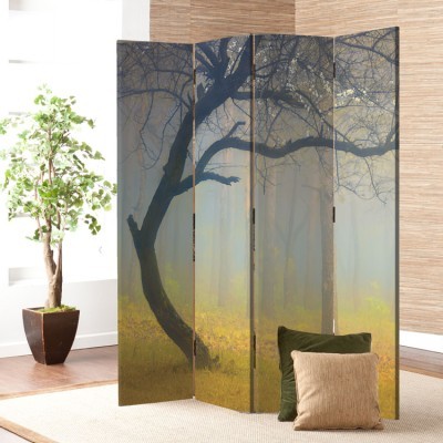 Κίτρινο τοπίο, Φύση, Παραβάν, 80 x 180 εκ. [Δίφυλλο]