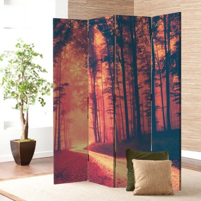 Κόκκινο δάσος, Φύση, Παραβάν, 80 x 180 εκ. [Δίφυλλο]