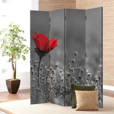 Παπαρούνα, Φύση, Παραβάν, 80 x 180 εκ. [Δίφυλλο]