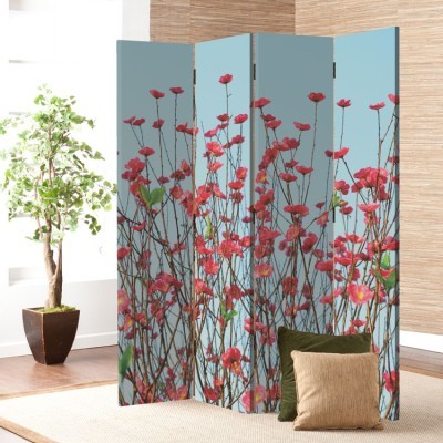 Λουλουδάτο φόντο, Φύση, Παραβάν, 80 x 180 εκ. [Δίφυλλο]