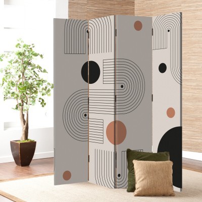 Line graphic formation, Line Art, Παραβάν, 80 x 180 εκ. [Δίφυλλο] Ύφασμα | Mediatex® JM Air FR