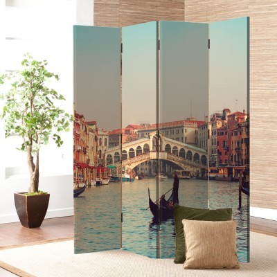 Γόνδολα σε κανάλι, Πόλεις, Παραβάν, 80 x 180 εκ. [Δίφυλλο]