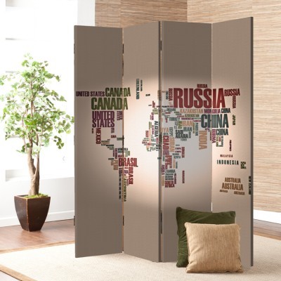 Χάρτης λέξεων, Πόλεις, Παραβάν, 80 x 180 εκ. [Δίφυλλο]