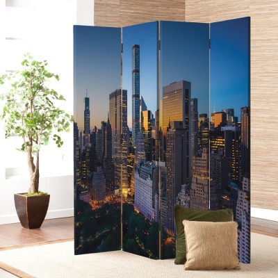 Η Νέα Υόρκη το σούρουπο, Πόλεις, Παραβάν, 80 x 180 εκ. [Δίφυλλο]