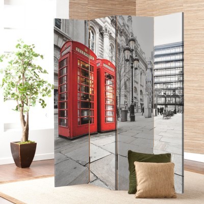 Τηλεφωνικός θάλαμος, Πόλεις, Παραβάν, 80 x 180 εκ. [Δίφυλλο]