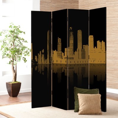 Μαύρη Νύχτα, Πόλεις, Παραβάν, 80 x 180 εκ. [Δίφυλλο]