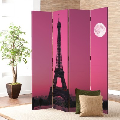 Πύργος του Άιφελ το βράδυ, Πόλεις, Παραβάν, 80 x 180 εκ. [Δίφυλλο]