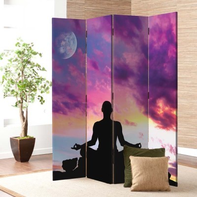 Διαλογισμός γιόγκα, Πόλεις, Παραβάν, 80 x 180 εκ. [Δίφυλλο]