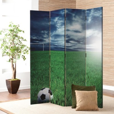 Ποδοσφαιρική μπάλα στο γήπεδο, Σπορ, Παραβάν, 80 x 180 εκ. [Δίφυλλο]