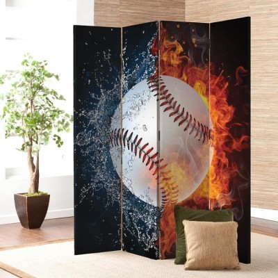 Μια μπάλα του μπέιζμπολ, Σπορ, Παραβάν, 80 x 180 εκ. [Δίφυλλο]