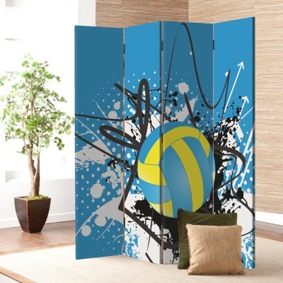 Αφηρημένο φόντο με βόλεϊ, Σπορ, Παραβάν, 80 x 180 εκ. [Δίφυλλο]