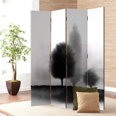 Houseart Σκοτεινό Δάσος, Ζωγραφική, Παραβάν, 160 x 180 εκ. [Τετράφυλλο]