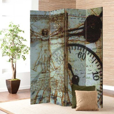 Βιτρούβιος, Ζωγραφική, Παραβάν, 80 x 180 εκ. [Δίφυλλο]