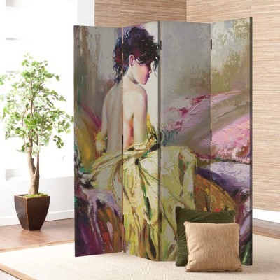 Κορίτσι, Ζωγραφική, Παραβάν, 80 x 180 εκ. [Δίφυλλο]