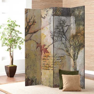 Houseart Αφηρημένη ζωγραφική με δέντρα, Ζωγραφική, Παραβάν, 80 x 180 εκ. [Δίφυλλο]