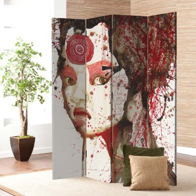 Πορτρέτο κοπέλας, Ζωγραφική, Παραβάν, 80 x 180 εκ. [Δίφυλλο]