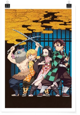 Hashibira, Zenitsu, Nezuko, Tanjiro – Demon Slayer, Anime, Πόστερ, 20 x 30 εκ.