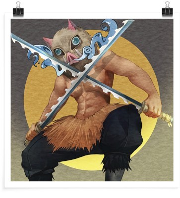 Hashibira Inosuke – Demon Slayer, Anime, Πόστερ, 20 x 20 εκ.
